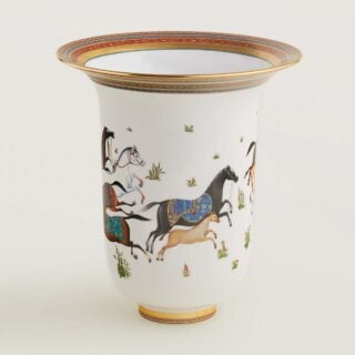 Hermes Cheval D'Orient Porcelain Very Large Vase other view | Kneen & Co