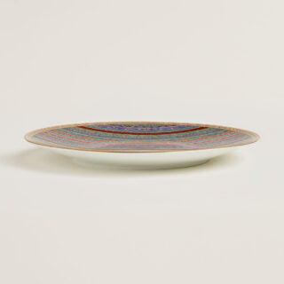 Hermes Cheval D'Orient Porcelain Presentation Plate on table view | Kneen & Co