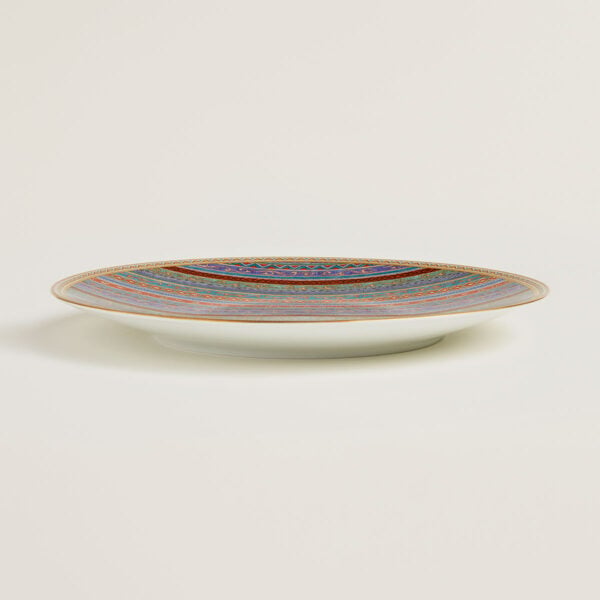 Hermes Cheval D'Orient Porcelain Presentation Plate on table view | Kneen & Co