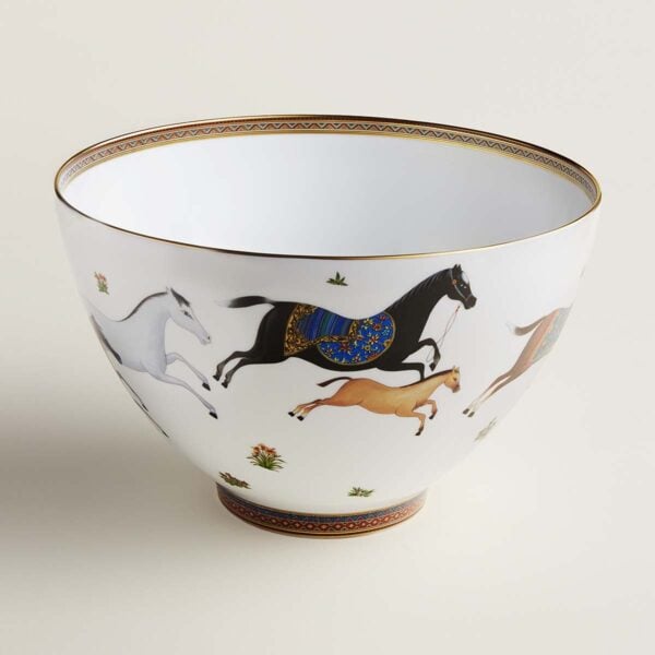 Hermes Cheval D'Orient Porcelain Punch Bowl | Kneen & Co