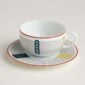 Hermes Tressages Equestres Breakfast Cup And Saucer - Set of 2