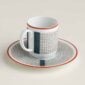 Hermes Tressages Equestres Coffee Cup And Saucer - Set of 2