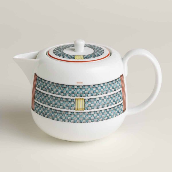 HERMES-TRESSAGE-057018P-front-wm-1-1200x1200px-100KB Hermes Tressages Equestres Six-Cup Teapot With Filter