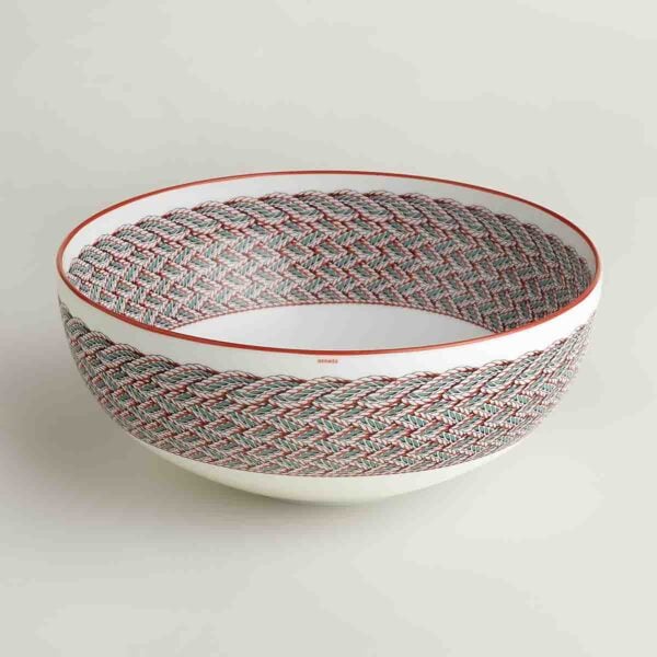 HERMES-TRESSAGE-057028P-front-wm-1-1200x1200px-100KB Hermes Tressages Equestres Medium Serving Bowl