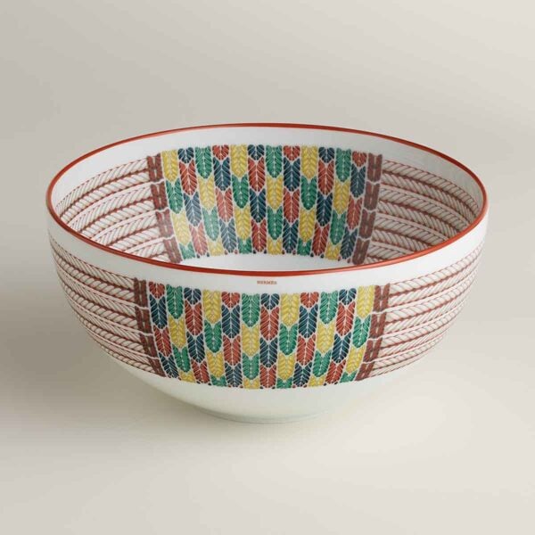 HERMES-TRESSAGE-057036P-front-wm-1-1200x1200px-100KB Hermes Tressages Equestres Small Serving Bowl
