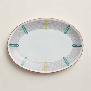 Hermes Tressages Equestres Large Oval Platter