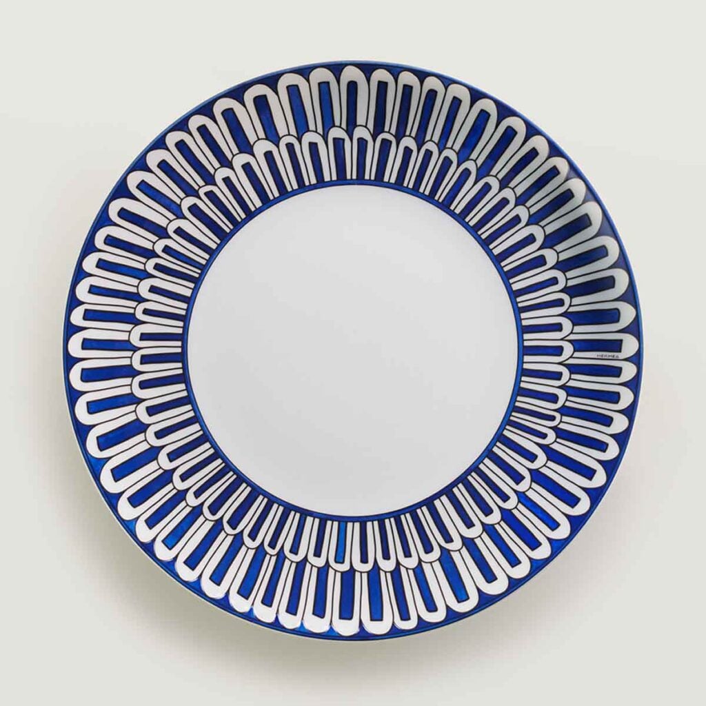 Hermès Bleus D'Ailleurs Dessert Plate - Set of 2 - Kneen & Co
