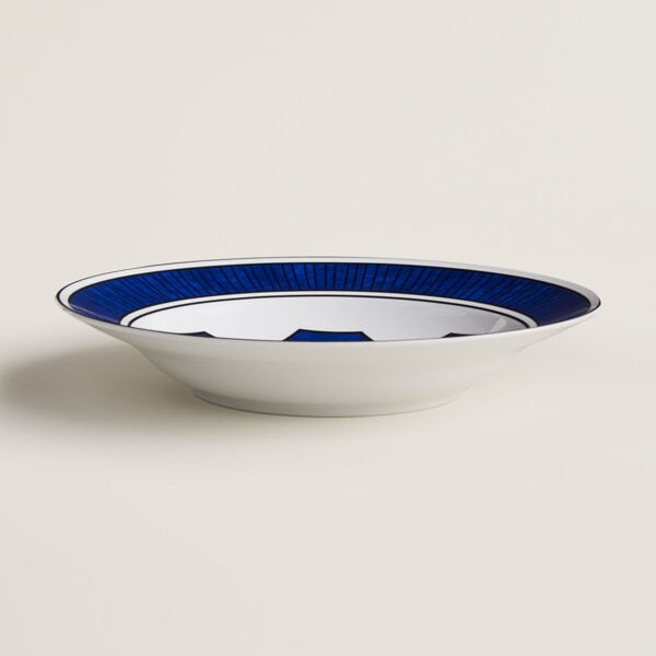 Hermès Bleus D'Ailleurs Deep Round Platter | Kneen & Co