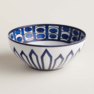 Hermès Bleus D'Ailleurs Large Salad Bowl | Kneen & Co