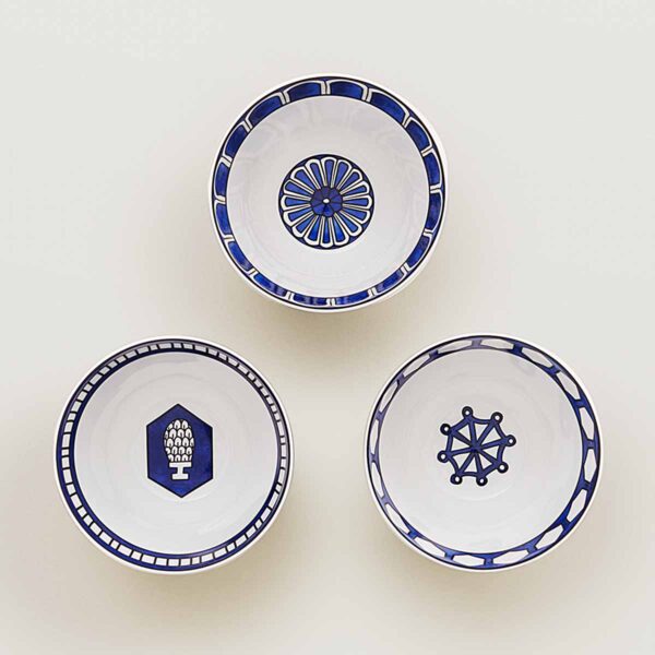 Hermes Bleus D'Ailleurs Set of 3 Bowls (no.1 to no.3) | Kneen & Co