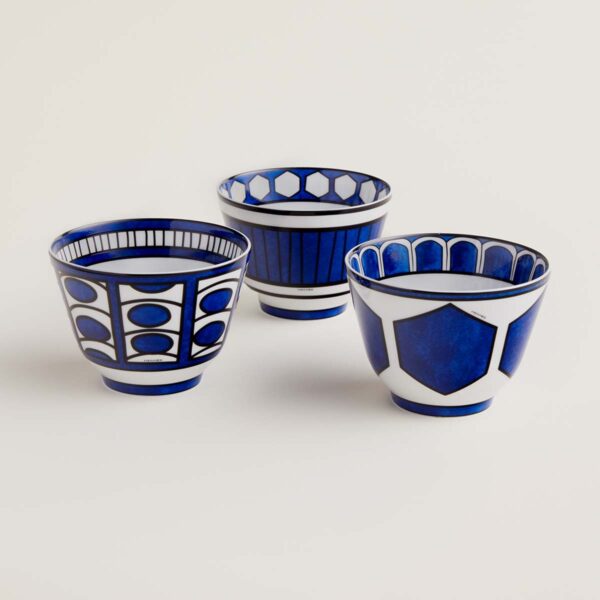 Hermes Bleus D'Ailleurs Set of 3 Bowls (no.1 to no.3) | Kneen & Co