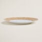 Hermes Mosaique au 24 Gold Dinner Plate shown on table | Kneen & Co
