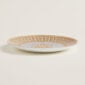 Hermes Mosaique au 24 Gold Dessert Plate shown on table | Kneen & Co