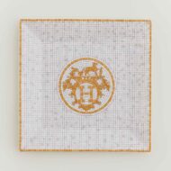 Hermès Mosaique au 24 Gold Square Plate no.3