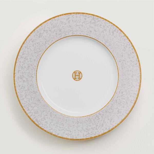 Hermes Mosaique au 24 Gold Presentation Plate | Kneen & Co