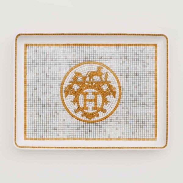 Hermes Mosaique au 24 Gold Small Tray | Kneen & Co