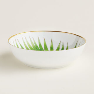 Hermes Passifolia Cereal Bowl shown on table | Kneen & Co