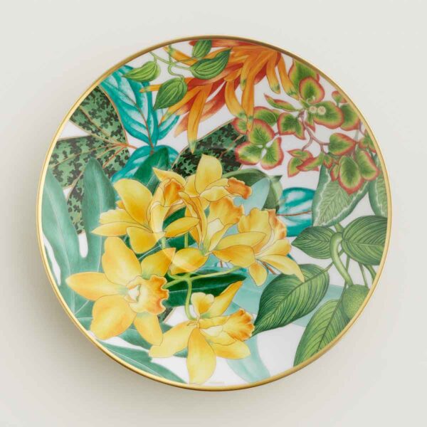 Hermes Passifolia Tea Cup and Saucer - only saucer shown | Kneen & Co