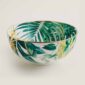 Hermes Passifolia Large Salad Bowl shown on table| Kneen & Co