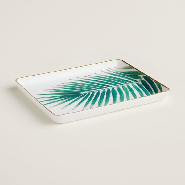 HERMES-DNRWR-Passifolia-044189P-worn-3-1200x1200px-100KB Hermes Passifolia Small Tray – Palm shown on table| Kneen & Co