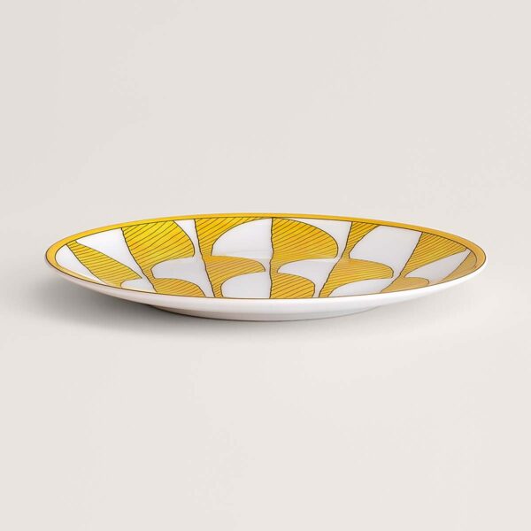 HERMES-DNRWR-Soleil-dHermes-046012P-worn-3-1200x1200px-100KB Hermès Soleil d’Hermès Bread and Butter Plate shown on table | Kneen & Co