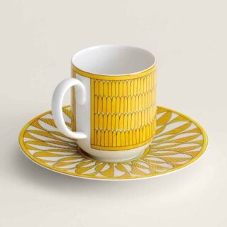 Hermès Soleil d’Hermès Coffee Cup and Saucer | Kneen & Co