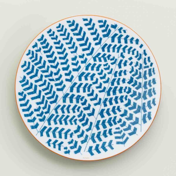 Hermes A Walk in the Garden Blue Dinner Plate | Kneen & Co
