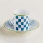 Hermes A Walk in the Garden Coffee Cup and Saucer Blue | Kneen & Co