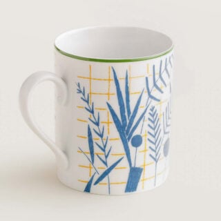 Hermes A Walk in the Garden Mug Blue | Kneen & Co
