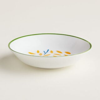 Hermes A Walk in the Garden Soy Dish shown on table | Kneen & Co