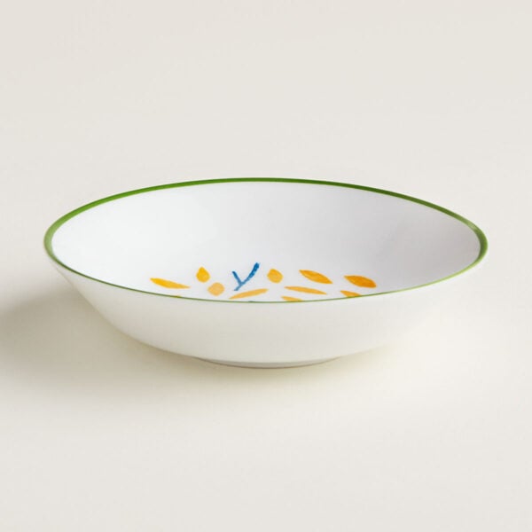 Hermes A Walk in the Garden Soy Dish shown on table | Kneen & Co
