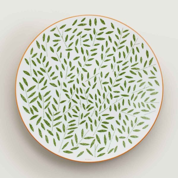 Hermes A Walk in the Garden Dinner Plate Green | Kneen & Co