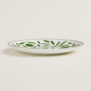 Hermes A Walk in the Garden Dessert Plate Green | Kneen & Co