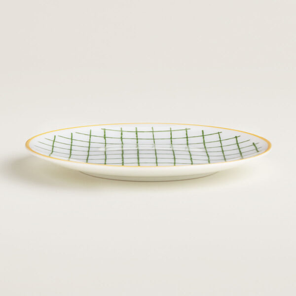 Hermes A Walk in the Garden Bread and Butter Plate Green | Kneen & Co