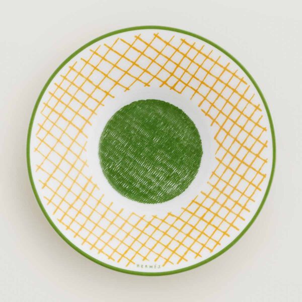 Hermes A Walk in the Garden Coffee Cup and Saucer Yellow - only saucer shown | Kneen & Co