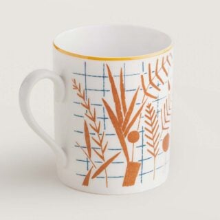 Hermes A Walk in the Garden Mug Orange | Kneen & Co