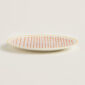 Hermes A Walk in the Garden Bread and Butter Plate Orange shown on table | Kneen & Co