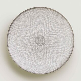 Hermès Mosaique Au 24 Platinum Bread Plate | Kneen & Co
