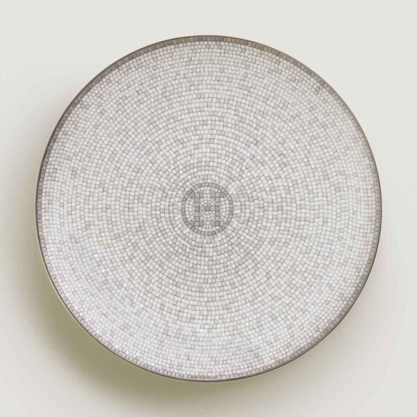 Hermès Mosaique Au 24 Platinum Bread Plate | Kneen & Co