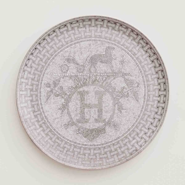 Hermès Mosaique Au 24 Platinum Tart Platter | Kneen & Co