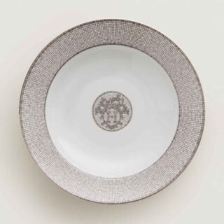 Hermès Mosaique Au 24 Platinum Round Deep Platter | Kneen & Co