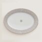 Hermès Mosaique Au 24 Platinum Small Oval Platter | Kneen & Co