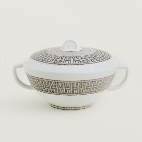 Hermès Mosaique Au 24 Platinum Soup Tureen | Kneen & Co