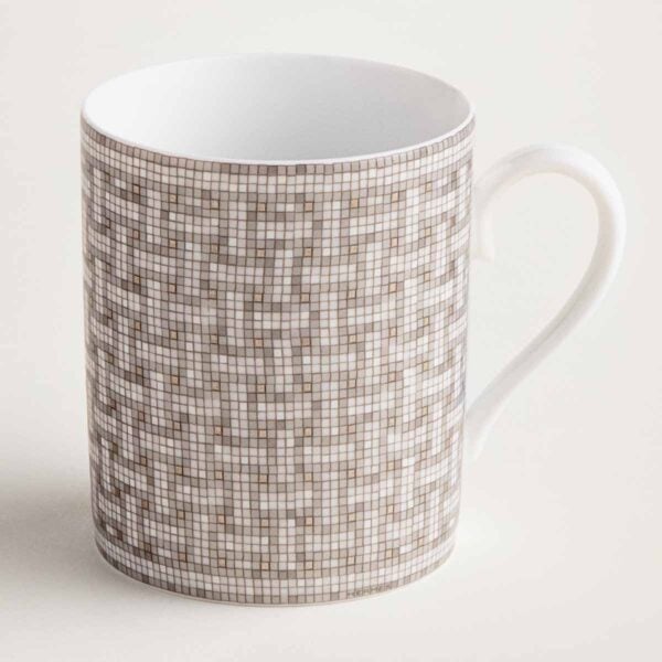Hermès Mosaique Au 24 Platinum Mug | Kneen & Co