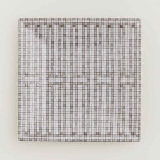 Hermès Mosaique Au 24 Platinum Square Plate No.2 | Kneen & Co