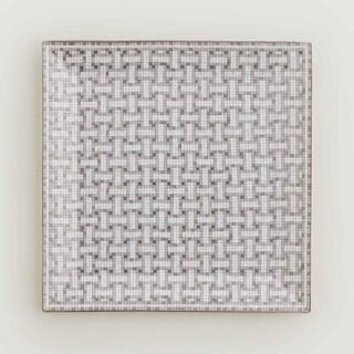 Hermès Mosaique Au 24 Platinum Square Plate No.4 | Kneen & Co
