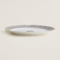 Hermès Mosaique Au 24 Platinum Large Oval Platter shown on table | Kneen & Co