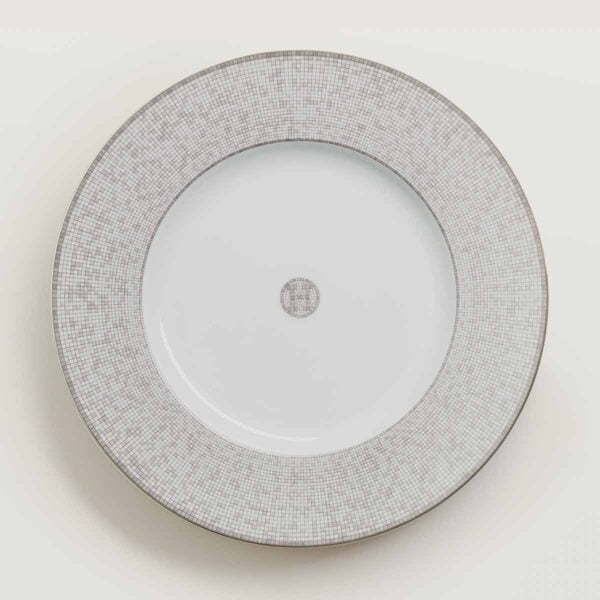 Hermès Mosaique Au 24 Platinum Presentation Plate | Kneen & Co