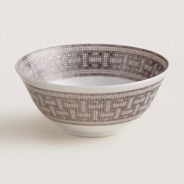 HERMES-DNRWR-Mosaique-au24Platine-035084P-worn-1-1200x1200px-100KB Hermès Mosaique Au 24 Platinum Oriental Rice Bowl | Kneen & Co