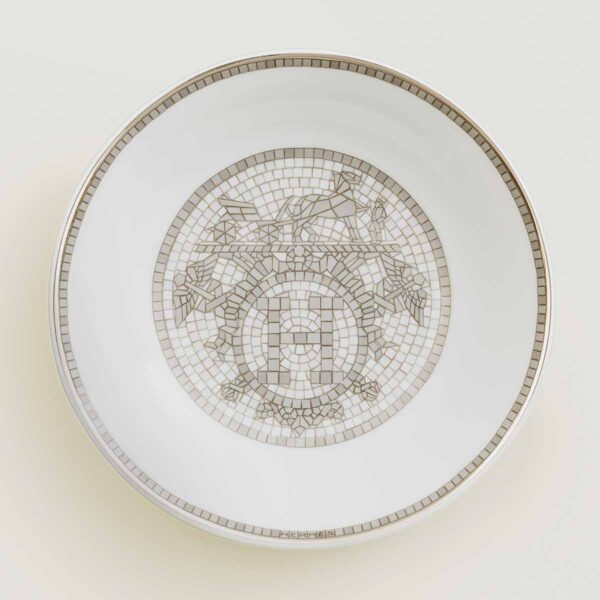 HERMES-DNRWR-Mosaique-au24Platine-035086P-worn-1-1200x1200px-100KB Hermès Mosaique Au 24 Platinum Oriental Soy Dish | Kneen & Co
